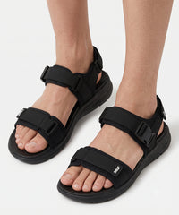 Men's Premium Hook & Loop Comfort Sandals-Black-90501