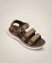 Men's Premium Hook & Loop Comfort Sandals-Brown-90503