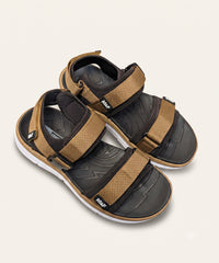 Men's Premium Hook & Loop Comfort Sandals-Brown-90501