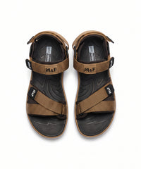 Men's Premium Hook & Loop Comfort Sandals-Brown-90502