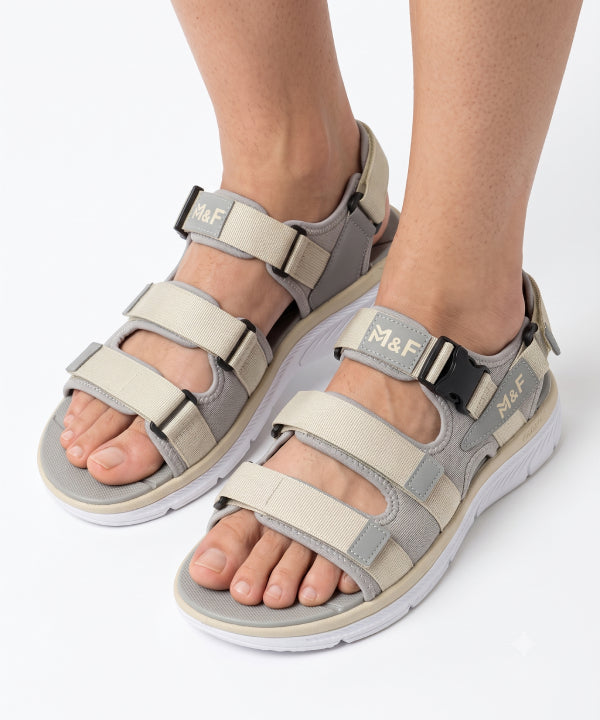 Men's Premium Hook & Loop Comfort Sandals-Cream-90503