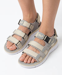 Men's Premium Hook & Loop Comfort Sandals-Cream-90503